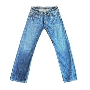 American‎ Eagle Jeans Size 28/28 Original Straight Blue Denim Pants
